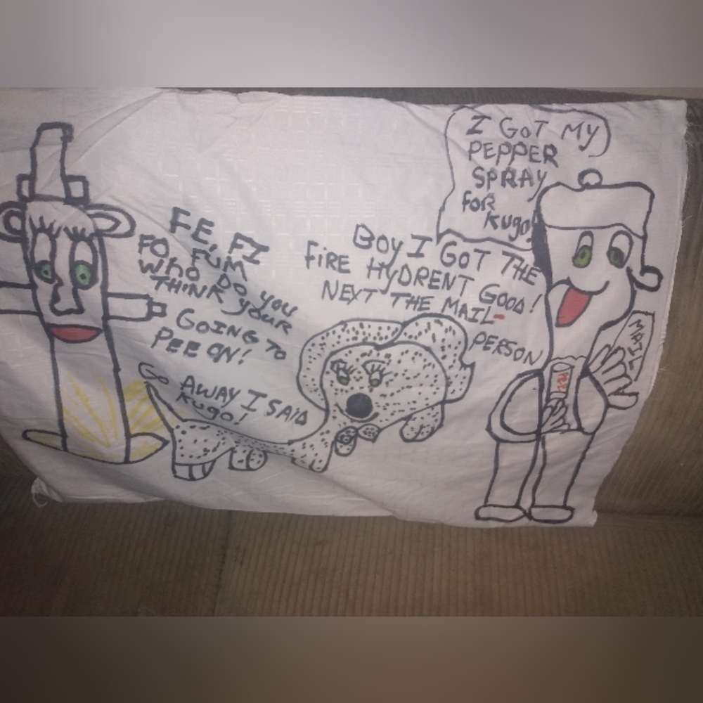 Cartoon Graphic Pillow with Fun Design